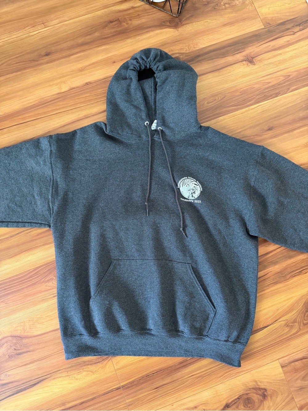 Charcoal Gray Pullover Hoodie Sweatshirt - Unbranded